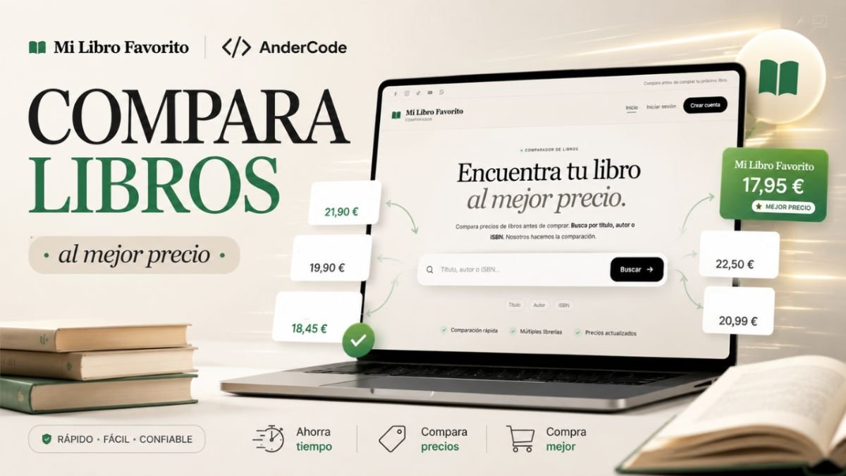 AnderCode y Mi Libro Favorito lanzan un portal para comparar precios de libros en Perú 📚🔥