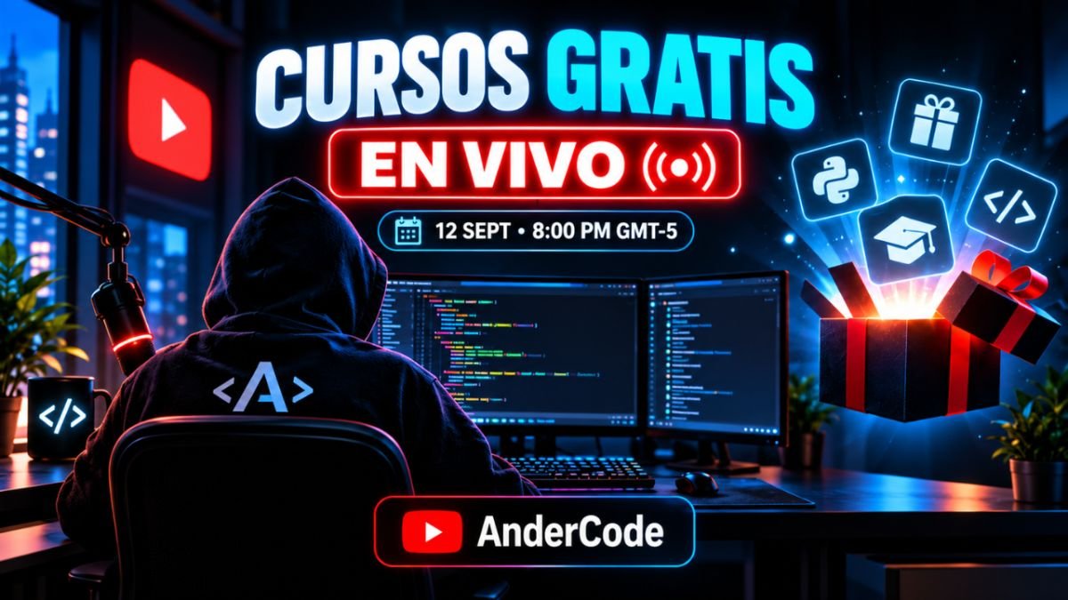 AnderCode regalará cursos gratis de programación en directo este 12 de septiembre