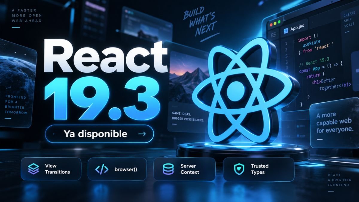 React 19.3 ya es oficial: estas son las novedades que cambian el desarrollo con React