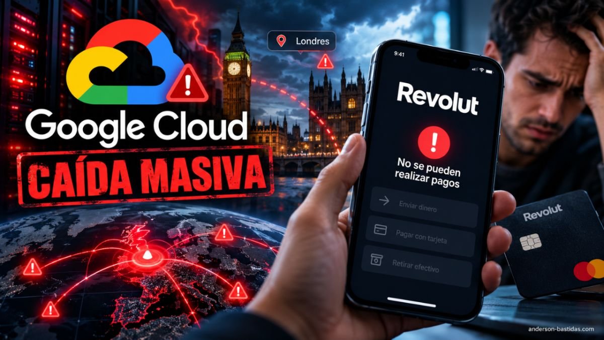 Google Cloud cae casi 8 horas y afecta a Revolut: una falla deja sin pagos a miles de usuarios