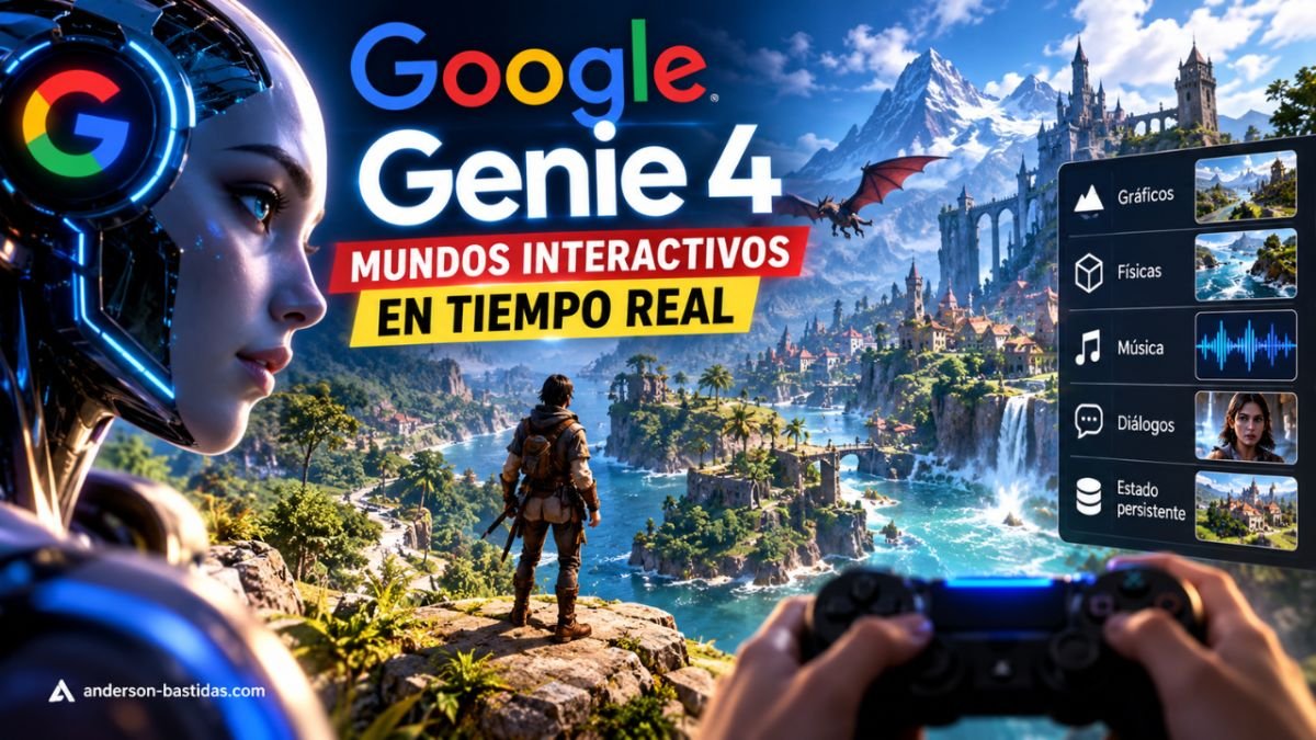 Google presenta Genie 4: la IA que crea mundos interactivos en tiempo real y podría transformar los videojuegos